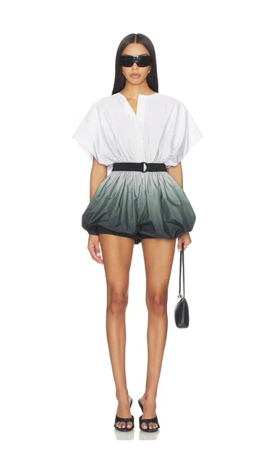 Norma Kamali Super Oversized Sleeveless Puff Jumpshort In Multi
