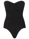 Norma Kamali Black Sleeveless Top With Ruches In Tech Fabric Woman In Black