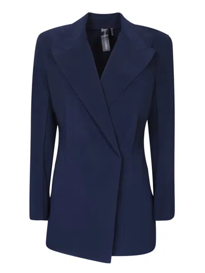 Norma Kamali Tailored Blue Blazers With Appeal