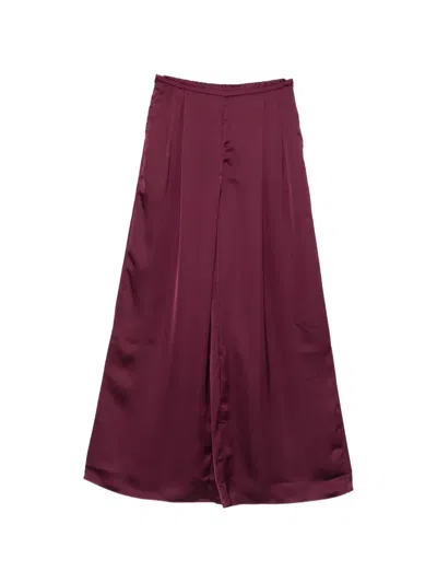 Norma Kamali Tailored Pleated Trousers In Red