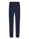 Norma Kamali Tailored Trousers With High Waist And Pleats In Black