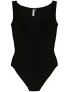Norma Kamali Black Tara Bodysuit In Black