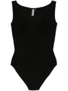 Norma Kamali Black Tara Bodysuit In Black