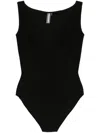 Norma Kamali Black Tara Bodysuit In Black