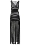 Norma Kamali Tara Pickleball Gown In Black Snow White