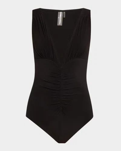 NORMA KAMALI TARA SHIRRED ONE-PIECE SWIMSUIT