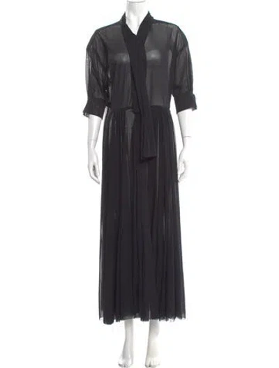 Pre-owned Norma Kamali Three-quarter Sleeve Blouse In Black