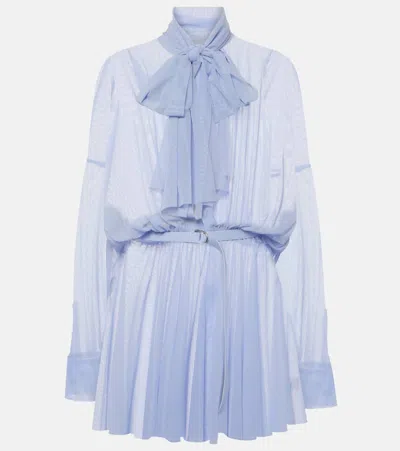 Norma Kamali Tie-detail Minidress In Blue