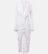 Norma Kamali Tiered Ruffled Asymmetric Maxi Dress