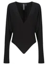 Norma Kamali V-neck Bodysuit In Black