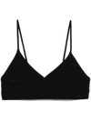 Norma Kamali Cropped Slip Bra Top In Black