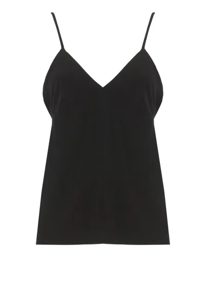 Norma Kamali Top With Thin Straps In Black