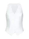Norma Kamali Simple Vest In Snow White