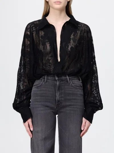 Norma Kamali Lace Blouse In Black