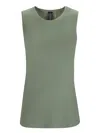 Norma Kamali Sleeveless Green Top In Green