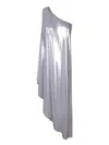 Norma Kamali Diagonal Silver Tunic In Grey