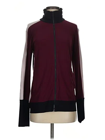 Pre-owned Norma Kamali Track Jacket In Burgundy