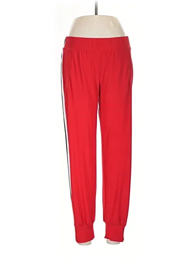 Pre-owned Norma Kamali Track Pants In Red