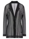 Norma Kamali Transparent Blazer Blazers Black In Multi