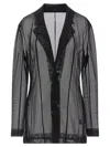 Norma Kamali Transparent Blazer Blazers Black