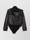 Norma Kamali Trench Bodysuit Double Breasted