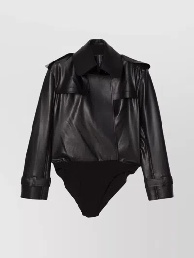 Norma Kamali Trench Bodysuit Double Breasted
