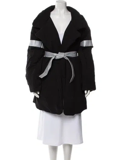Pre-owned Norma Kamali Trench Coat In Black