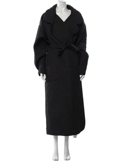 Pre-owned Norma Kamali Trench Coat In Black