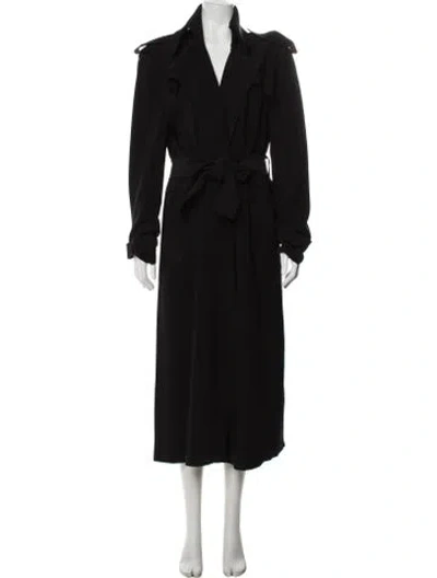Pre-owned Norma Kamali Trench Coat In Black