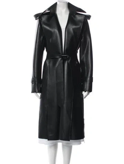 Pre-owned Norma Kamali Trench Coat In Black