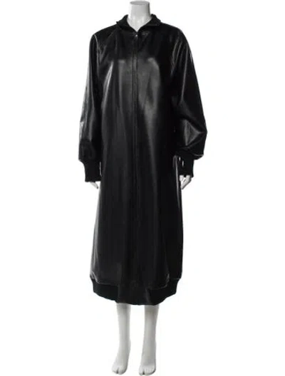 Pre-owned Norma Kamali Trench Coat In Blue