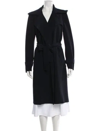 Pre-owned Norma Kamali Trench Coat In Blue