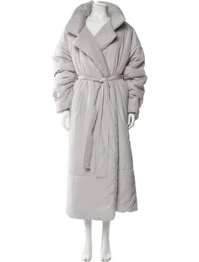 Pre-owned Norma Kamali Trench Coat In Gray