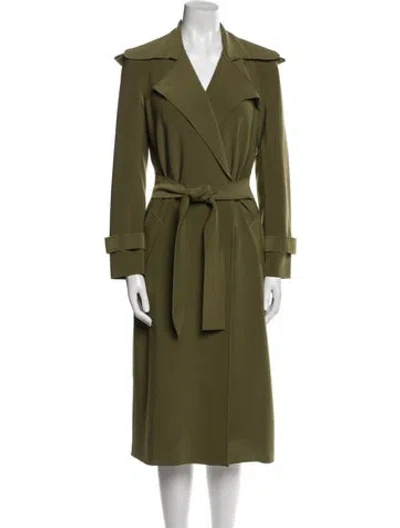 Pre-owned Norma Kamali Trench Coat In Green