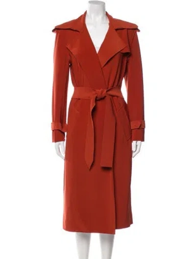 Pre-owned Norma Kamali Trench Coat In Orange