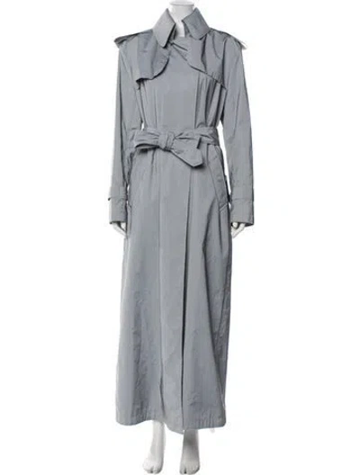 Pre-owned Norma Kamali Trench Coat W/ Tags In Gray