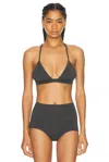 Norma Kamali Triangle Bra In Dark Grey