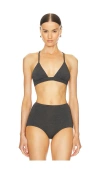 Norma Kamali Triangle Bra In Dark Grey