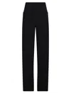 Norma Kamali High Waist Elastic Wide-leg Trousers In Black