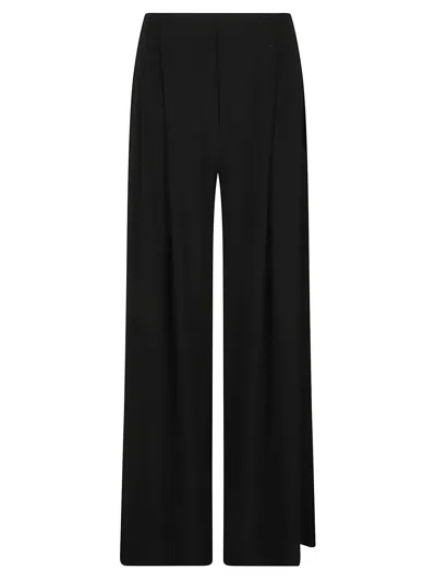 Norma Kamali Wide Leg Trousers In Black