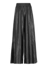 Norma Kamali Wide-leg Faux Leather Trousers And Pockets In Black