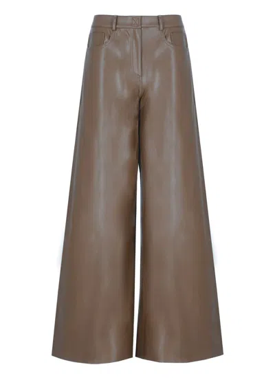 Norma Kamali Trousers In Brown