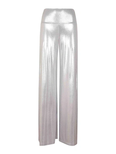 Norma Kamali Trousers In Silver