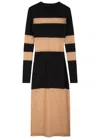 Norma Kamali Tulle And Stretch-jersey Midi Dress In Black