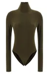 Norma Kamali Turtle Bodysuit In Green