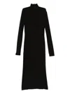Norma Kamali Turtle-neck Midi Dress In Black