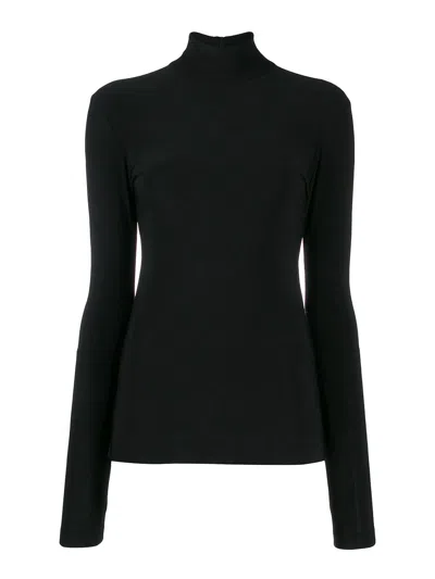 Norma Kamali Turtle-neck Top In Black