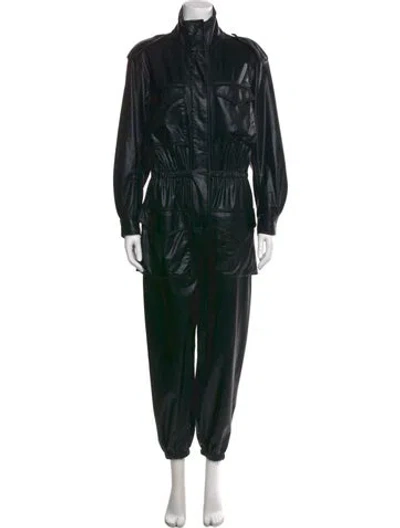 Pre-owned Norma Kamali Turtleneck Jumpsuit In Black