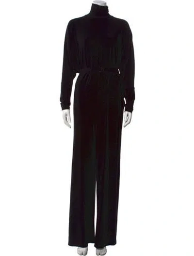 Pre-owned Norma Kamali Turtleneck Jumpsuit In Black