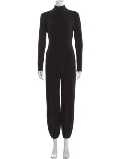 Pre-owned Norma Kamali Turtleneck Jumpsuit In Black